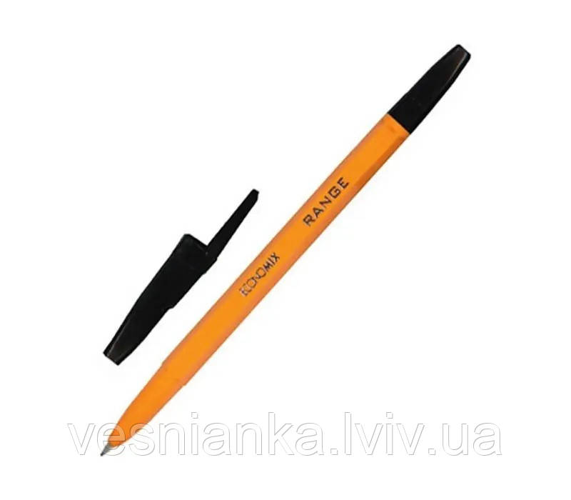 Ручка кулькова чорна 0.5 мм. Range 10138-01 Economix