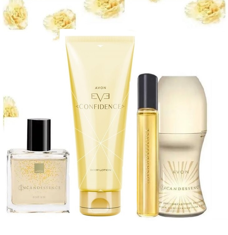 Парфюмерный Набор для женщин 4 в 1 Avon Incandessence - мини аромат Инкандесенсе,