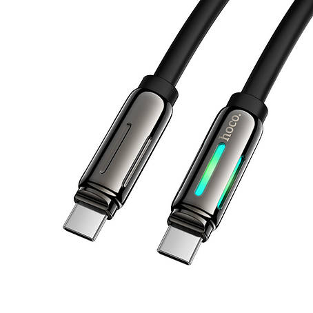 Кабель Hoco U136 Prize 60W charging data cable Type-C to Type-C Black, фото 1