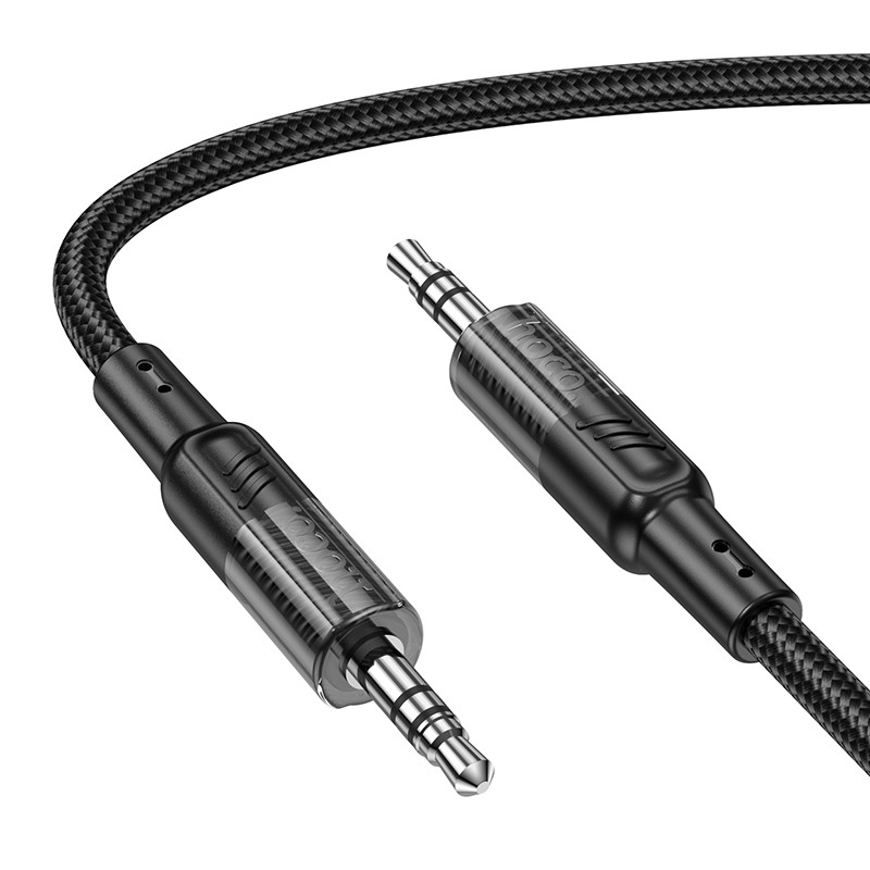 Кабель Hoco UPA27 Spirit transparent AUX audio cable Black