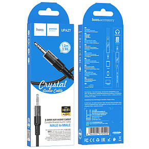 Кабель Hoco UPA27 Spirit transparent AUX audio cable Black, фото 2