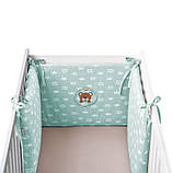 Бортик захисний в дитяче ліжечко 198х42 см антиалергенний з бавовни, фото 2