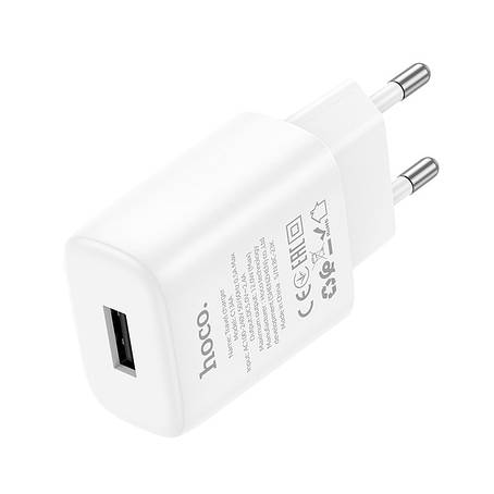 МЗП Hoco C134A Solid single port charger(EU) White, фото 1