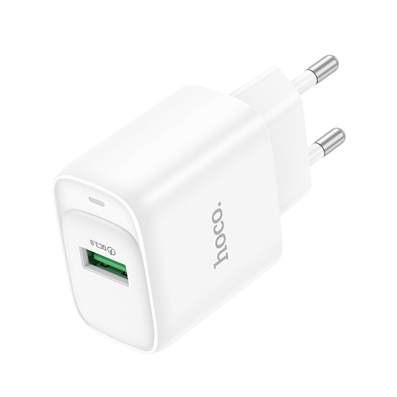МЗП Hoco C140A Smart single port QC3.0 charger(EU) White