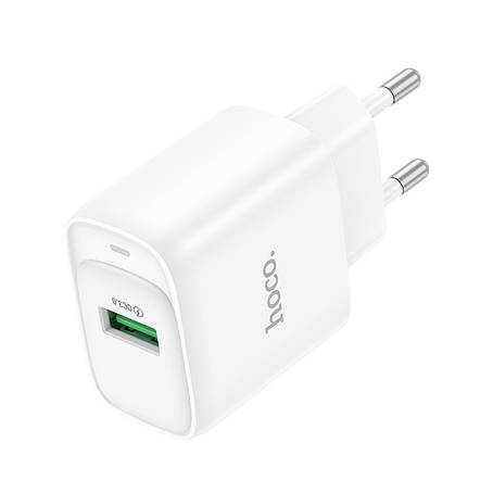 МЗП Hoco C140A Smart single port QC3.0 charger(EU) White, фото 1