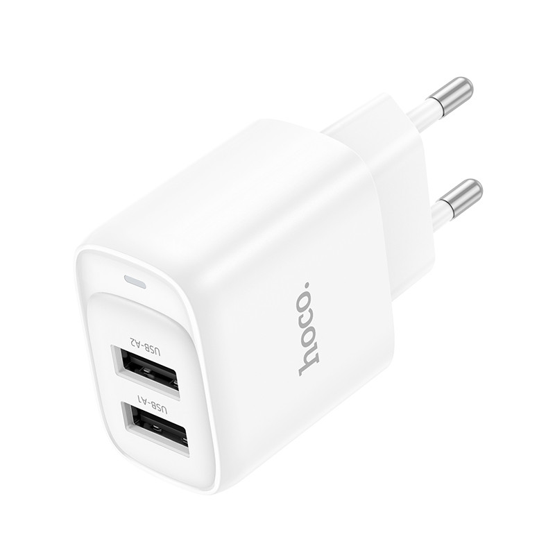 МЗП Hoco C141A Smart dual-port charger(EU) White
