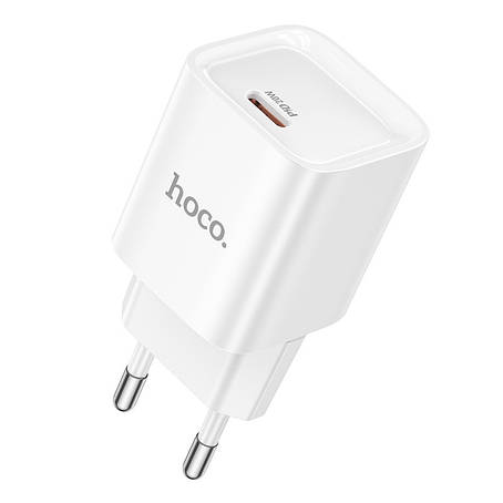 МЗП Hoco C146A Charm single port PD20W charger(EU) White, фото 1