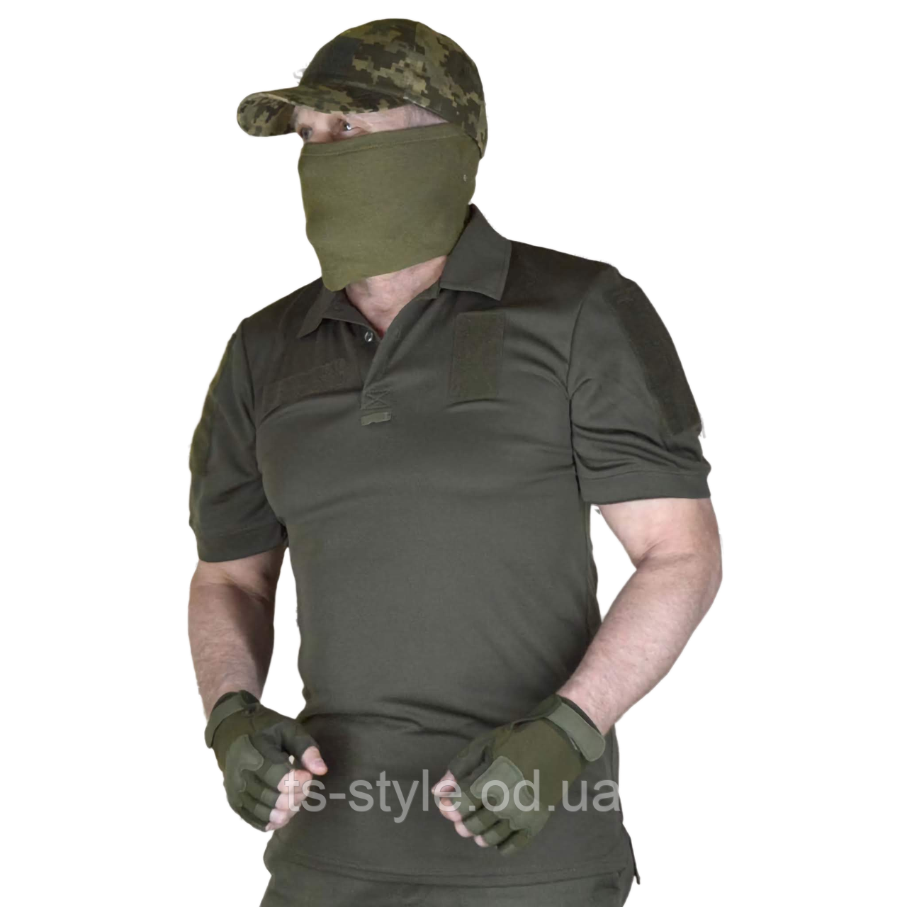 Поло тактичне потовідвідне High cool thermo хакі, фото 1