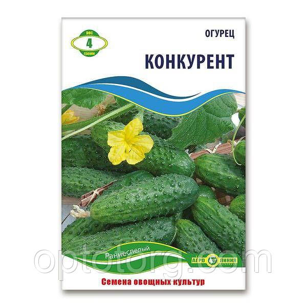 Насіння огірків Конкурент 4 гр, фото 1