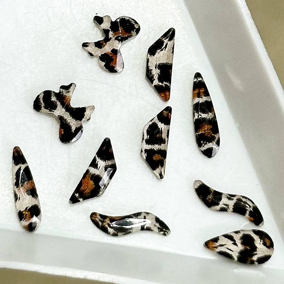 Шарм для декору нігтів MIX Leopard (10 штук)