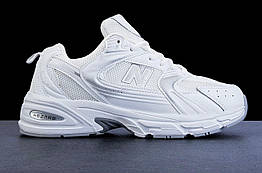 Жіночі підліткові кросівки весна/літо New Balance 530 шкіра/сітка білі р. 38,39,40
