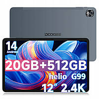Планшет Doogee T40 Pro 8/512Gb Grey 12" дюймов 2,4K Grey 10800mh Octa Core + стекло