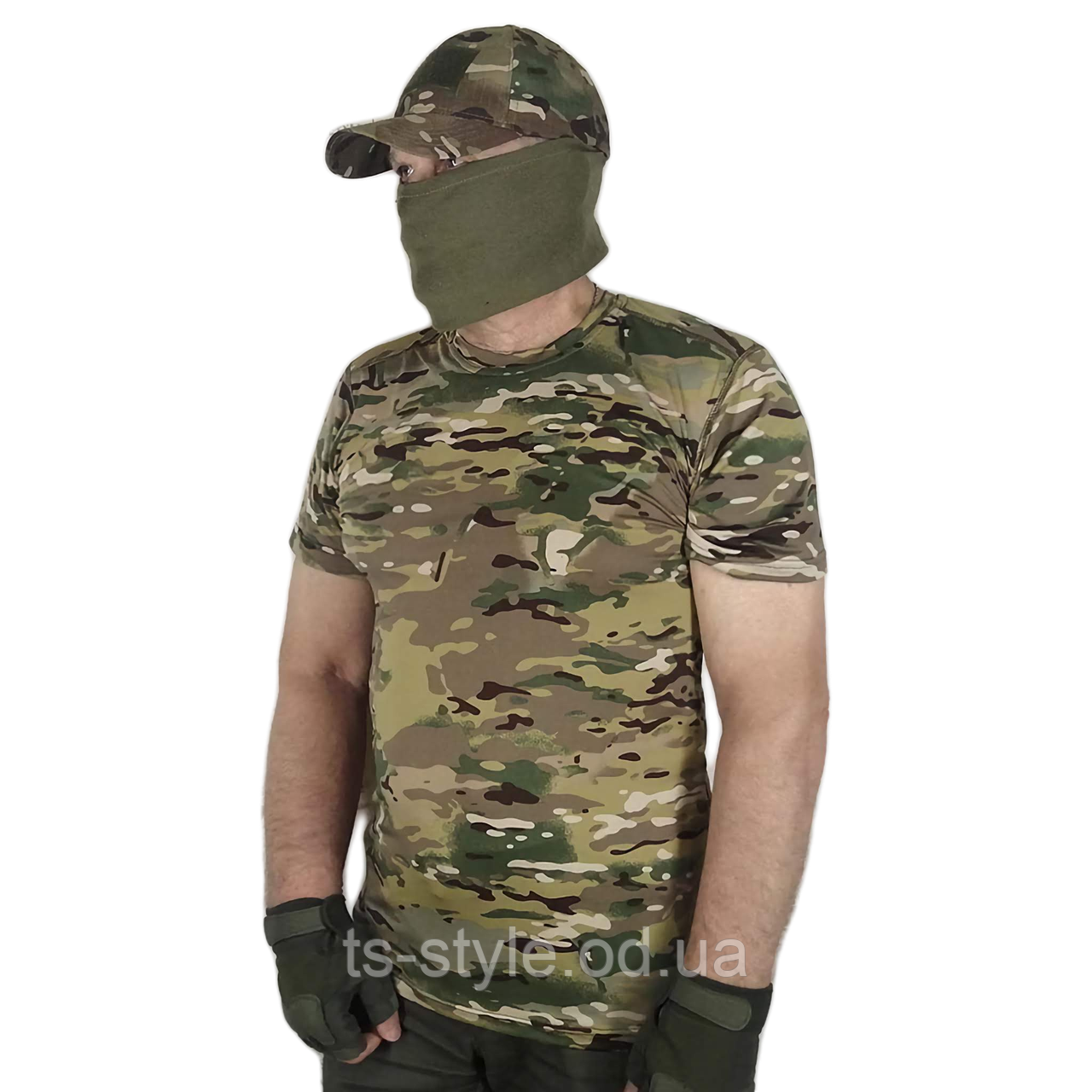 Футболка з тканини Quick-Dry в камуфляжі мультікам, фото 1