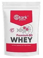 Протеїн Stark Pharm Whey 80 Protein 500г натуральний сироватковий білок без смаку для швидкого росту м’язів та відновлення