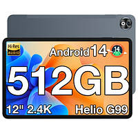 Планшет DOOGEE T40 Pro 12" 8/512Gb Grey 10800mAh Мощный планшет для работы и учебы