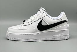 Жіночі демісезонні кросівки Nike Force шкіряні білі з чорним р 36-40