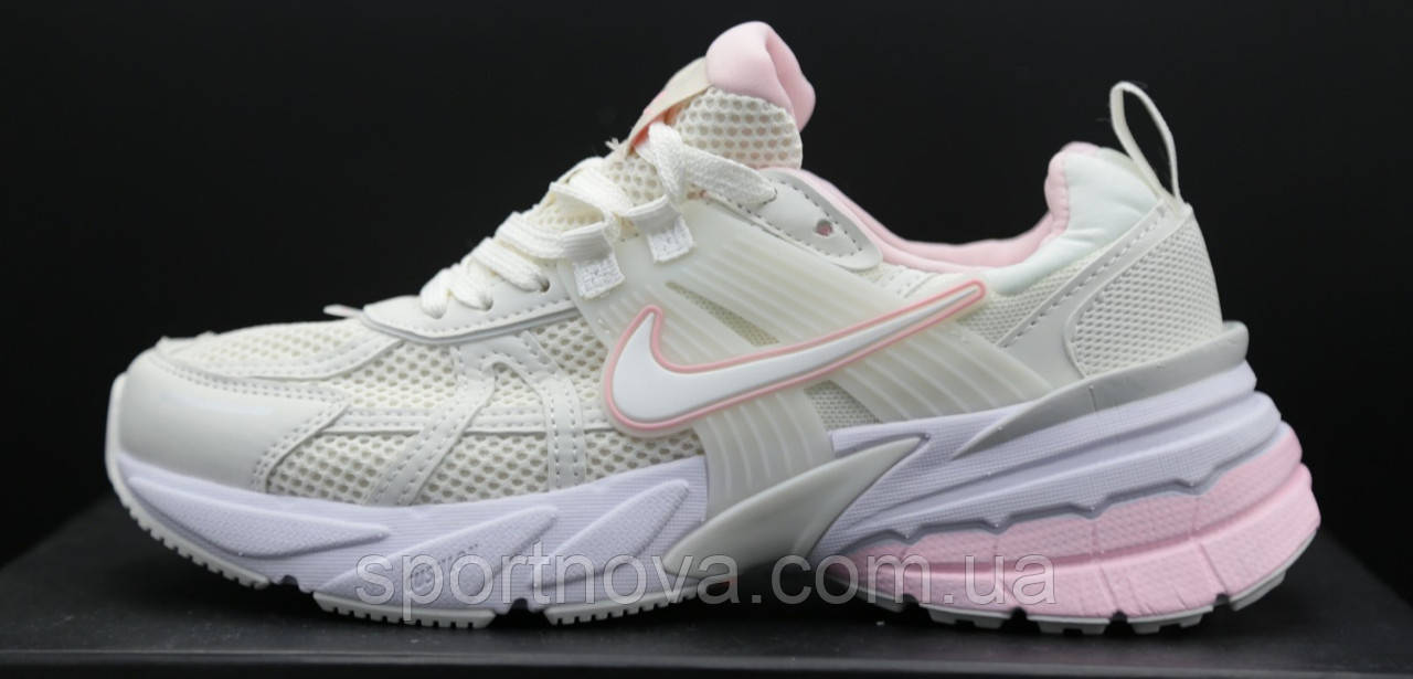 Жіночі кросівки демісезонні Nike Vomero шкіра/текстильні білі з рожевим р40