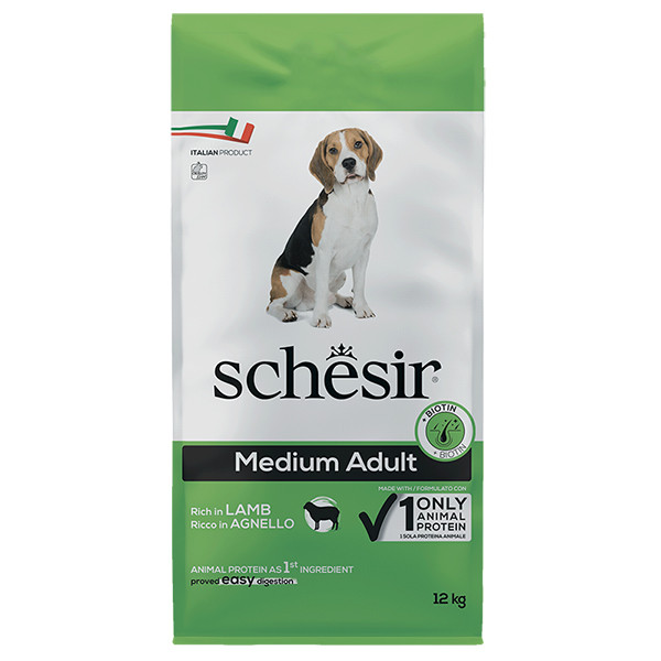 Schesir Dog Medium Adult Lamb сухий корм для собак середніх порід ягня 12 кг