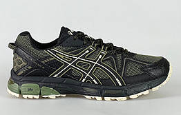 Чоловічі кросівки демісезон Asics Gel-Kahana шкіряні/текстиль чорні із зеленим р 45,46