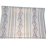 Шпалери вінілові на флізеліновій основі 10,05 × 1,06 м 3664-06, бежеві з блакитним орнаментом для спальні, вітальні, коридору, фото 5