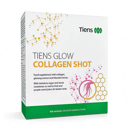 TIENS Glow Collagen Shot 15 саше по 15 мл, фото 1