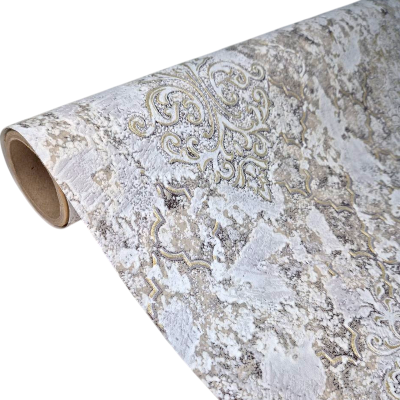 Шпалери вінілові 10,05 × 1,06 м Слов’янські шпалери 3757-01, світло-сірі для спальні, вітальні, коридору, офісу, фото 1