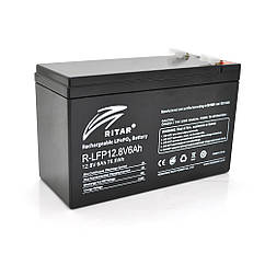 Акумуляторна батарея Ritar LiFePO4 12,8 V 6 Ah (76,8 Wh) BMS3A@4S ( 150 x 65 x 95 (100), 0,82kg Q10