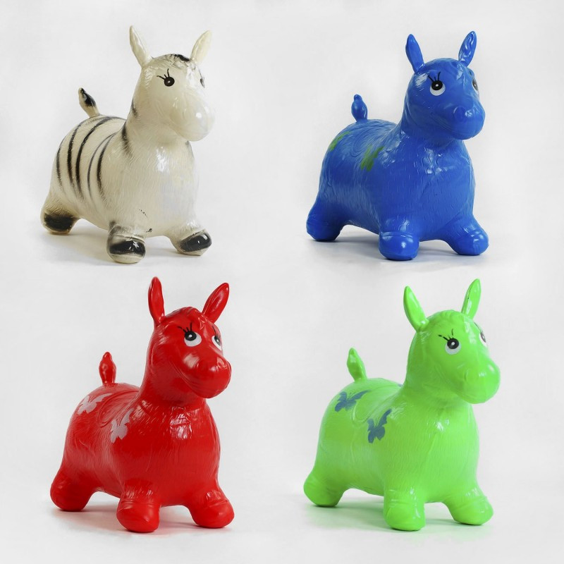 Стрибун гумовий C 44729 (30) 4 різновиди, "Конячка", у пакеті, фото 1