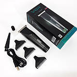 Машинка для стрижки чоловіча, Електрична машинка для стрижки з насадками окантовки RC-86, фото 3