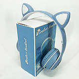 Бездротові навушники дитячі Cat, Дитячі блютуз навушники cat з вушками VZ-81, фото 6