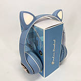 Бездротові навушники дитячі Cat, Дитячі блютуз навушники cat з вушками VZ-81, фото 4