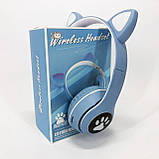 Бездротові навушники дитячі Cat, Дитячі блютуз навушники cat з вушками VZ-81, фото 3