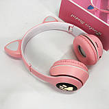 Хороші навушники з котячими вушами, Навушники з вушками для любителів котів Дитячі bluetooth JU-17, фото 7