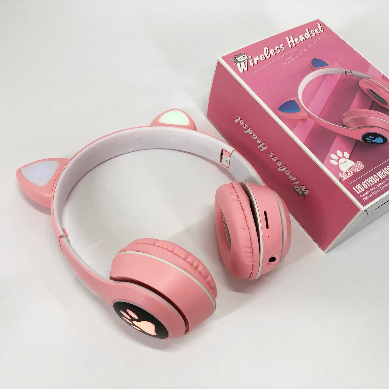 Гарнітура Cat Ear з підсвічуванням і Bluetooth Cat VZV 23M, Беспроводные наушники с EQ-354 ушками котика