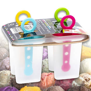 Форма для морозива та замороженого соку на 4 порції з паличкою QSH08 252-71 в упаковці 3 шт