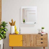 Дзеркало для ванної кімнати з МДФ полицею