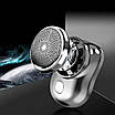 Електробритва Mini Shaver дорожня бездротова роторна акумуляторна для вологого і сухого гоління, фото 7