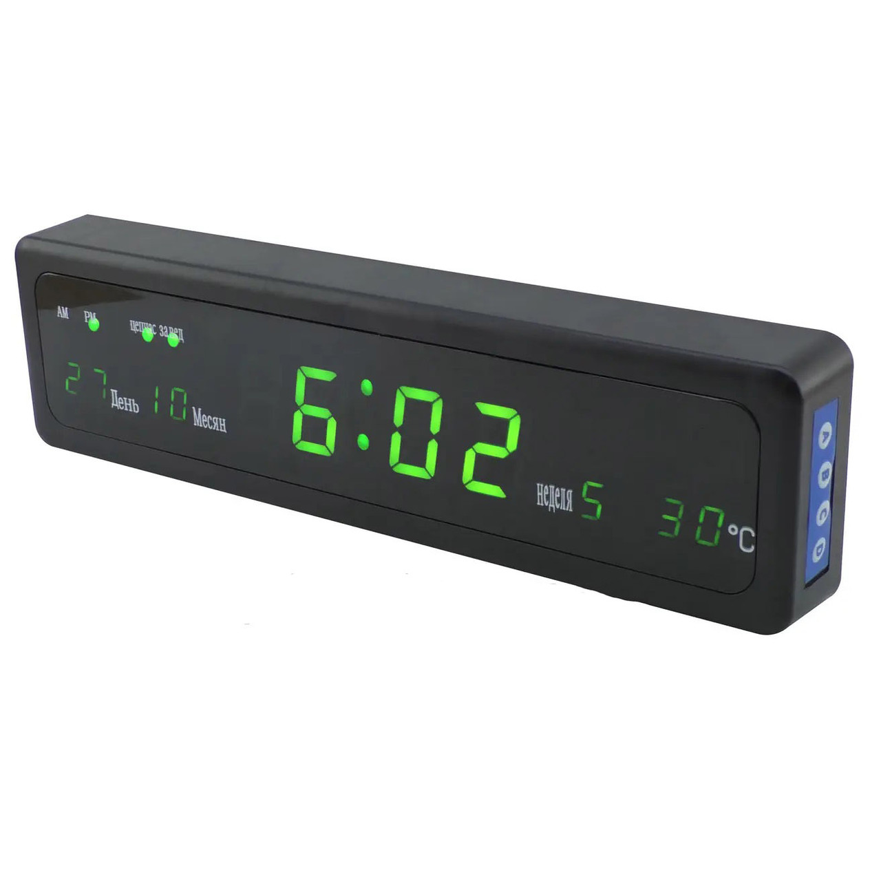 Електронний годинник Caixing СХ-808, Цифровий настільний годинник квадратний, LED Лід годинник настільний, фото 1