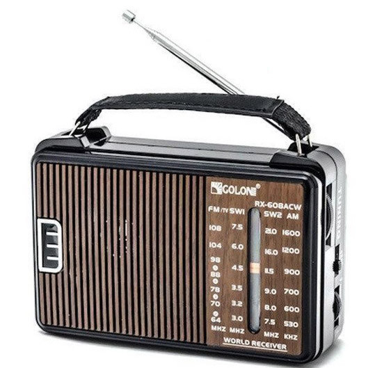 Радіоприймач GOLON RX-608 всехвильовий на батарейках + підтримка USB/microSD/MP3/WMA, фото 1