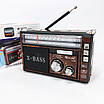 Радіоприймач портативне радіо Golon RX-381 акумуляторний ретро стовпчик usb sd mp3 fm. Колір: коричневий, фото 3
