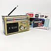 Радіоприймач портативне радіо Golon RX-381 акумуляторний ретро стовпчик usb sd mp3 fm. Колір: жовтий, фото 5