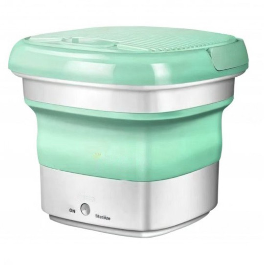 Складна пральна машина MAXTOP silicon washing machine, Портативна пралка відро. Колір: зелений, фото 1