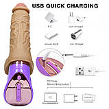 Гнучкий вібратор із ручкою Dicktator, фото 2