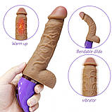 Гнучкий вібратор із ручкою Dicktator, фото 4