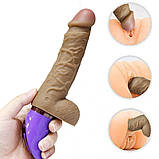 Гнучкий вібратор із ручкою Dicktator, фото 6