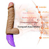 Гнучкий вібратор із ручкою Dicktator, фото 10