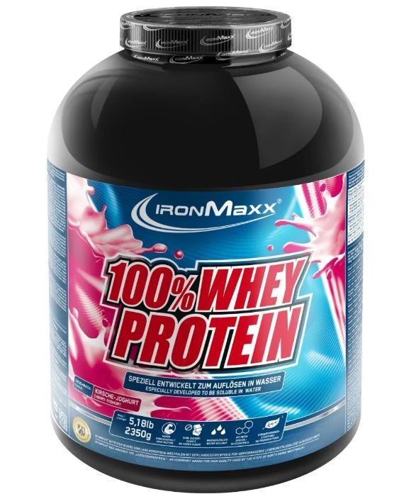 Сироватковий протеїн IRONMAXX 100% Whey Protein 2350 грам Смак: Cherry-Yoghurt