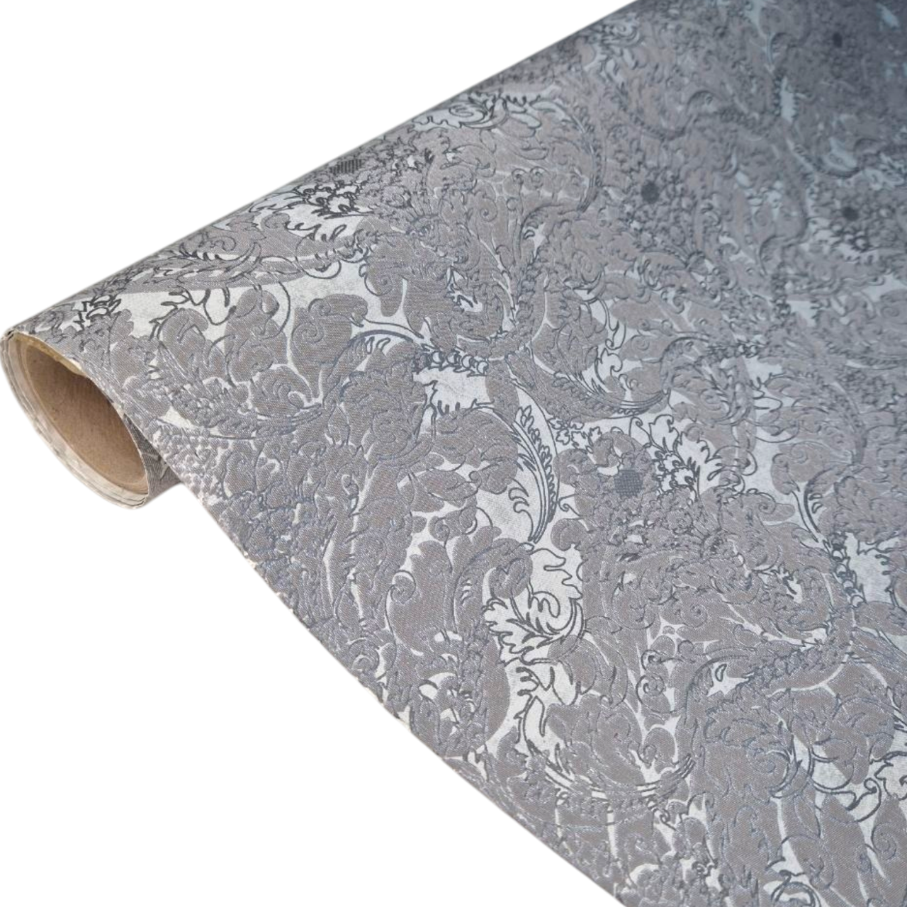 Шпалери вінілові на флізеліновій основі 10,05 × 1,06 м Marburg 57577, сірі для гостьової кімнати, вітальні, спальні, коридору, фото 1
