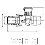 Вентиль радіат. балансувальний прямий (низ) НІК 1/2" "антипротікання" ITAL {120}, фото 3