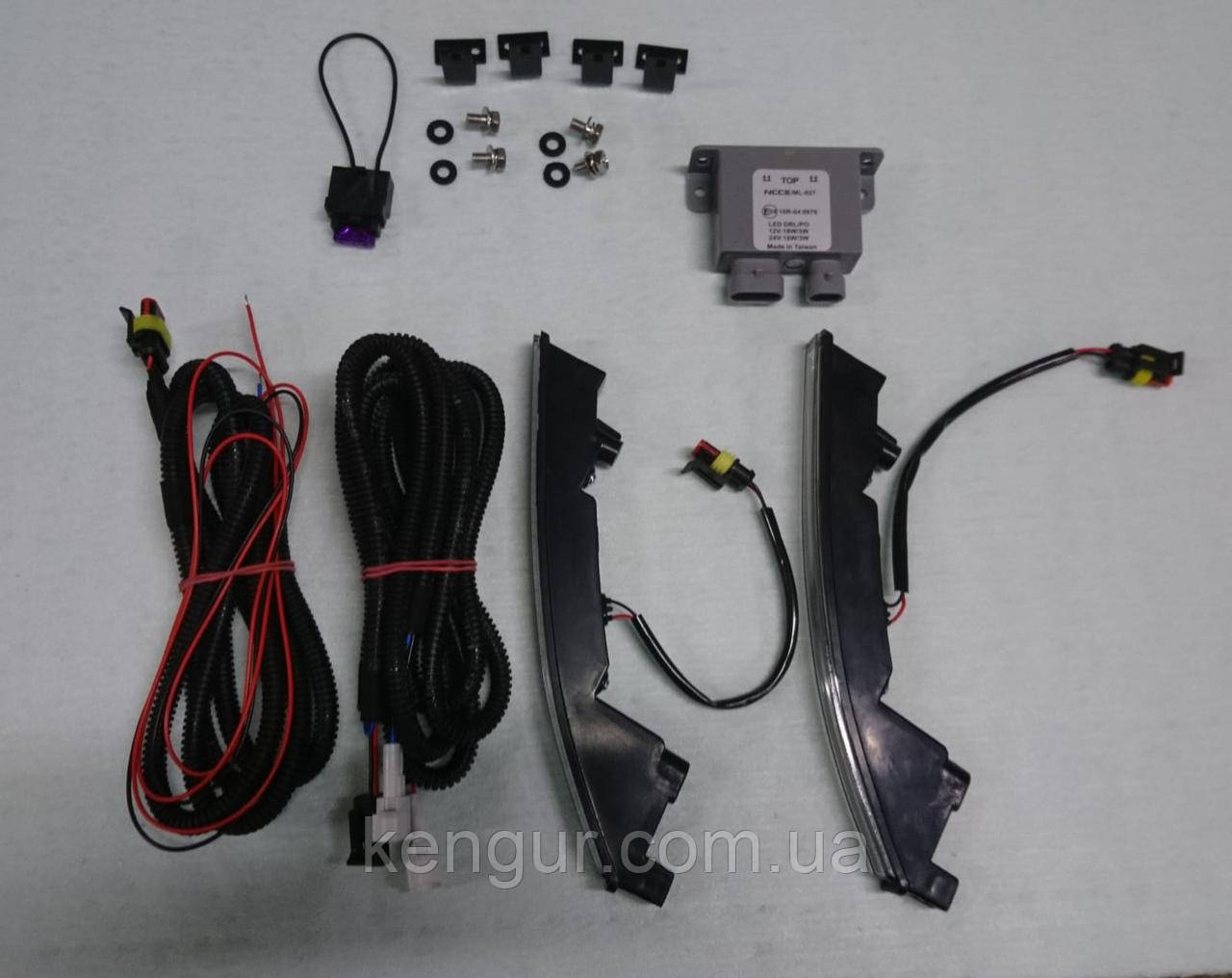 LED у довгу докладку переднього бампера Nolden на Mercedes-Benz G-class W463А / W464 2019+